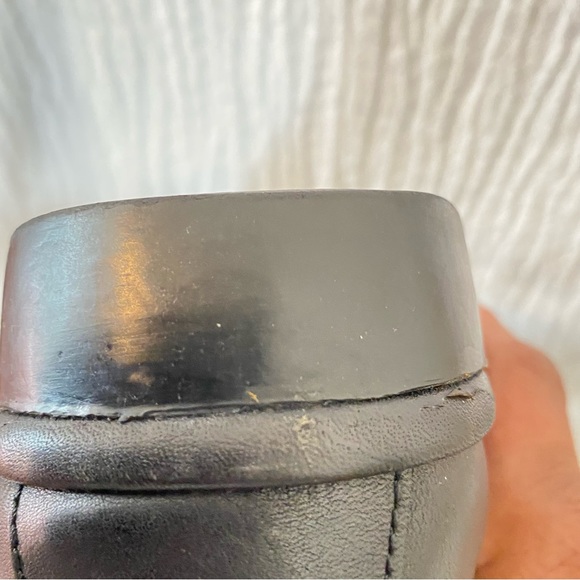 Florsheim Idlers Black Soft Leather Slip-On Lace-Up Loafers Men's sized 10B - Picture 12 of 14